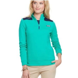 Vineyard Vines green/navy blue quarter-zip
